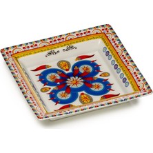 Lamart Mediterrano Porselen Kare Tabak Beyaz 14 x 14 cm.