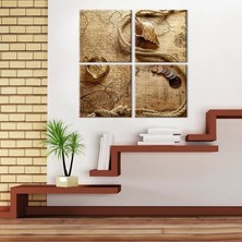 Technopa Papirüs Harita Kanvas Tablo 70 x 70 cm
