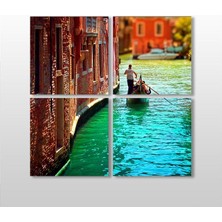 Technopa Venedik Kayık Kanvas Tablo 80 x 80 cm