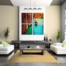 Technopa Venedik Kayık Kanvas Tablo 80 x 80 cm