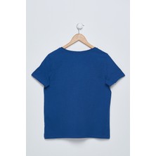 D'or Chiton Kadın Mavi V Yaka T-Shirt