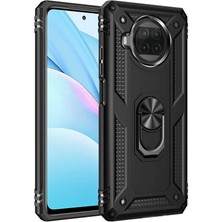 Tekno Grup Xiaomi Mi 10T Lite 5g Kılıf Çift Katmanlı Yüzüklü Manyetik Vega Kapak + Tam Kaplayan 6d Nano Ekran Koruyucu