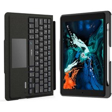 Bizimgross Apple iPad 5.nesil 2017 9.7 Inç Wiwu Keyboard Folio Kablosuz Wireless Klavyeli Tablet Kılıfı Siyah