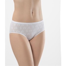 Türen 283 Ikili Jakarlı Kadın Külot-Beyaz