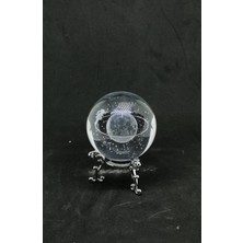 Mobgift Standlı Kristal Satürn Kızlı Cam Küre