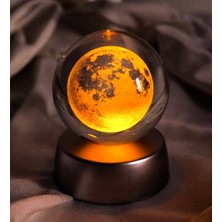 Mobgift Dekoratif Rengarenk Işıklı Dolunay Cam Küre