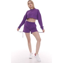 Disentis Modest Yanları Bağcık Detaylı Beli Lastikli Şort