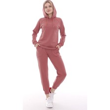 Disentis Modest Kapüşonlu Uzun Kollu Önden Cepli Eşofman Takımı