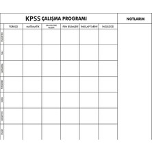 Tutunabilir Kağıt Kpss Çalışma Programı Yazı Tahtası Şeffaf Akıllı Kağıt Tahta + Kalem  120 x 100 cm