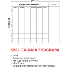 Tutunabilir Kağıt Kpss Çalışma Programı Yazı Tahtası Şeffaf Akıllı Kağıt Tahta + Kalem  120 x 100 cm