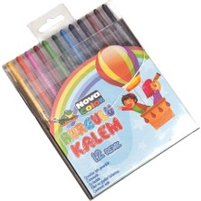 Nova Color NC-2122 Mum Pastel Boya Silinebilir Yuvarlak 12 Renk