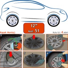 SJS Opel Jant Kapağı 12 Inç Kırılmaz ve Esnek