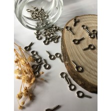 Hedef Bijuteri Tek Delik Inci Vidası / Halkalı Epoksi Reçine Kolye Vidası (2.000 Adet)