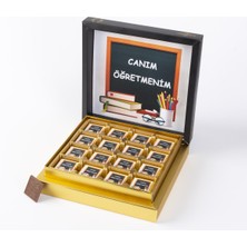 Topal Kadir İsme Özel Sargılı Madlen Hediyelik Çikolata-Öğretmenler Günü 32 Madlen Çikolata