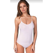 Berrak Beyaz 6 Lı Paket Pamuklu Likralı Ip Askılı Çıtçıt Lı Zıbın Body Atlet Berrak