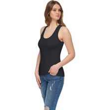 Tutku Elit Siyah 3 Lü  Paket Kadın Kalın Askılı Modal Likralı Pamuklu Atlet  2002