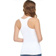 Tutku Kadın Beyaz 6 Lı Paket   Elestan Likralı Spor Atlet 0145