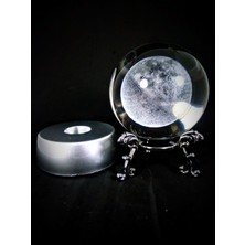 Mobgift Standlı ve Işıklı Dolunay Cam Küre