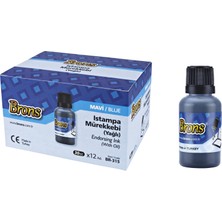 Brons Br-315 İstampa Mürekkebi 30 Cc Mavi 12 Li (1 Paket 12 Adet)