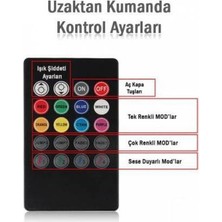 Araç Içi LED Ayak Altı LED Kumandalı Müzik Duyarlı