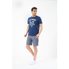 Pjs Pijama Erkek Şort Takım Lacivert 22340-