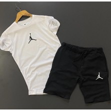 Amor Man Slim Fit Jordan Dijital Baskılı Çift Cep Pamuk Yeni Sezon Kısa Kollu Erkek Eşofman Takımı