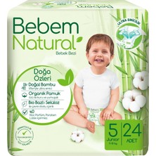 Bebem Bebek Bezi Natural Jumbo Aylık Pk Beden:5 (11-18KG) Junior 96 Lı
