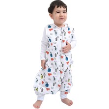 Enhitbaby Yeşil Ağaç Desenli Müslin Çocuk Uyku Tulumu 5-6 Yaş 0,5 Tog Rahat ve Güvenli