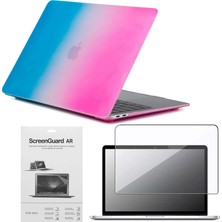 Codegen Apple 13" Macbook Pro A2338 M1 Gökkuşağı Kılıf Koruyucu +Ekran Filmi CMPTM-133RW