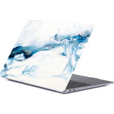 Codegen Apple 13" Macbook Pro A2338 M1 Mavi Mermer Kılıf Koruyucu + Ekran Filmi CMPTM-133BM