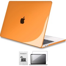 Codegen Apple 13" Macbook Pro A1706 A1708 A1989 A2159 A2338 M1 Kristal Turuncu Kılıf Koruyucu + Ekran Filmi