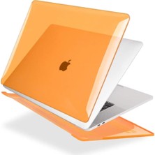 Codegen Apple 13" Macbook Pro A1706 A1708 A1989 A2159 A2338 M1 Kristal Turuncu Kılıf Koruyucu + Ekran Filmi