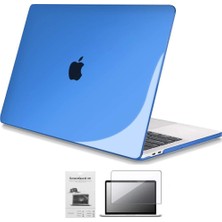 Codegen Apple 13" Macbook Pro A1706 A1708 A1989 A2159 A2338 M1 Kristal Lacivert Kılıf Koruyucu + Ekran Filmi