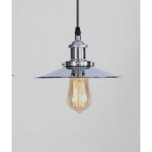 Mylights  Metal Sarkıt Gümüş Tekli Avize  22cm  En