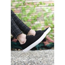 Riccon Siyah Beyaz Süet Erkek Sneaker 0012365