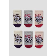 Mem Socks 6'lı Kedi Desenli Çocuk Patik Çorap
