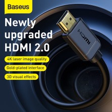 Baseus High Definition 4K 60Hz HDMI To HDMI Kablo 1m Siyah