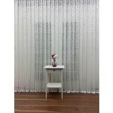 Esse Home Yaprak Desen Fransız Dantel Tül Perde,  200X200, Seyrek Pile, 1/2