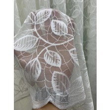 Esse Home Yaprak Desen Fransız Dantel Tül Perde,  400X260, Sık Pile, 1/3
