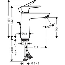 Hansgrohe Talis E 110 Mat Bronz Lavabo Bataryası 71710140
