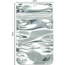 Paketleme Tezgahı Şeffaf Metalize Kilitli Doypack 50'li 8.5 x 14.5 x 5 cm