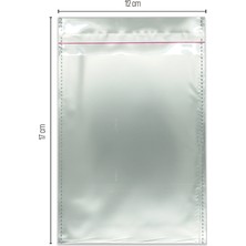 Paketleme Tezgahı Gri Lüx Metalize Ürün Paketi 50'li 12 x 17 cm