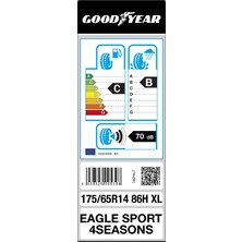 Goodyear 175/65 R14 86H XL Eagle Sport Oto 4 Mevsim Lastiği ( Üretim Yılı: 2023 )