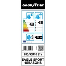 Goodyear 205/55 R16 91V Eagle Sport 4 Seasons Oto Lastiği ( Üretim Yılı: 2023 )