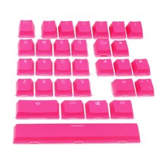 Ducky 31 Tuşlu Rubber Backlit Double Shot Tuş Takımı - Pembe