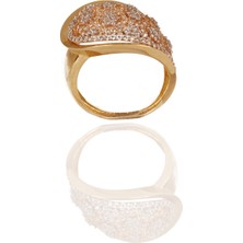 Adil Idil Kuyumculuk Kalın Taşlı Kadın Yüzük