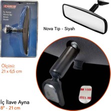 Carub Iç Ilave Ayna 8 mm Nova Tip 21 cm Siyah (Chevrolet Model)