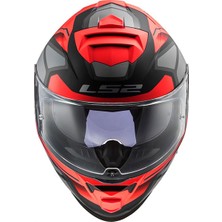 Ls2 Storm Faster Mat Kırmızı-Tıtanıum Kask
