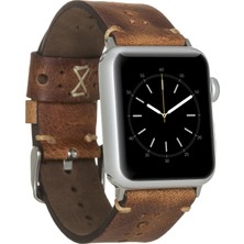 Bouletta Apple Watch Uyumlu Deri Kordon 38-40MM Delikli Taba