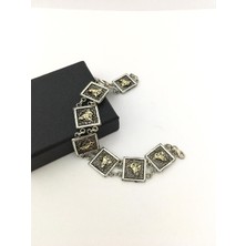 TMT Gümüş Tuğralı Otantik Osmanlı Motifi Set